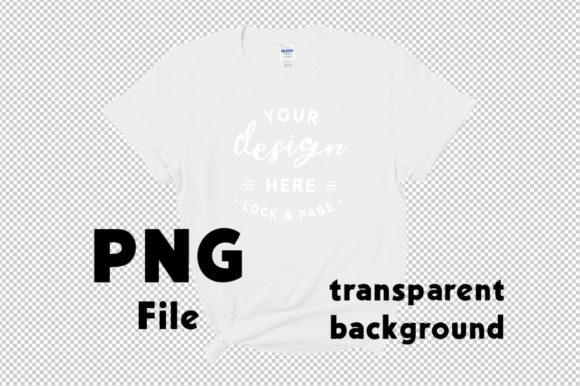 PNG White Gildan 64000 Feminine Mockup Graphic Product Mockups By lockandpage