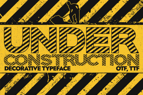 Under Construction Display Font By Minimalistartstudio