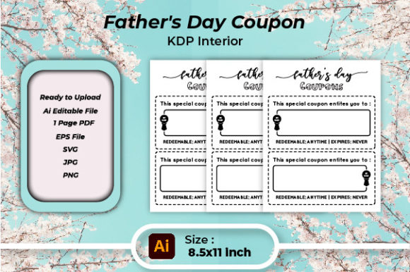 Father’s Day Coupon Book | Gift Coupon Graphic KDP Interiors By srempire