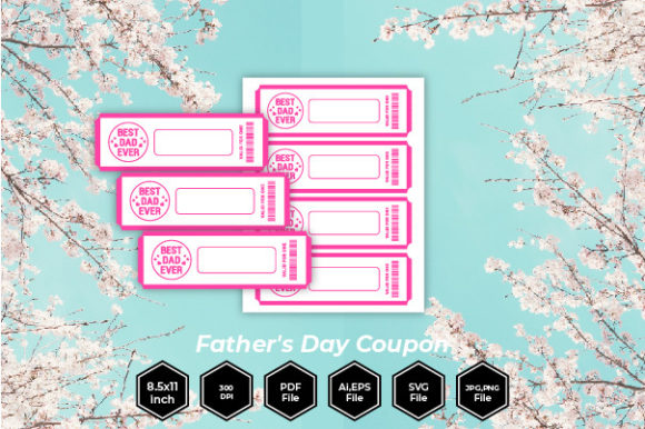 Father’s Day Coupon Book Printable Graphic KDP Interiors By srempire
