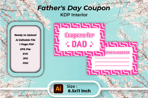 Father’s Day Coupon Book Printable KDP Graphic KDP Interiors By srempire