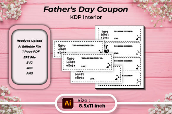 Father's Day Coupon Book for Dad Graphic KDP Interiors By srempire