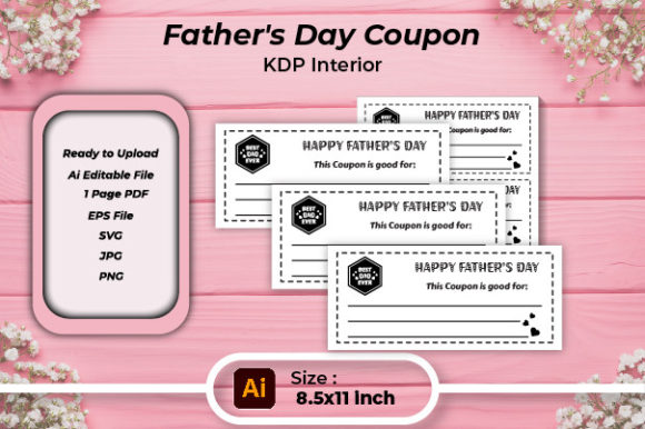 Father’s Day Coupon Book for Daddy Graphic KDP Interiors By srempire