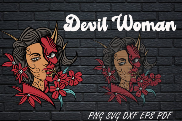 Devil Woman Gráfico Iconos Por Zaenal Studio