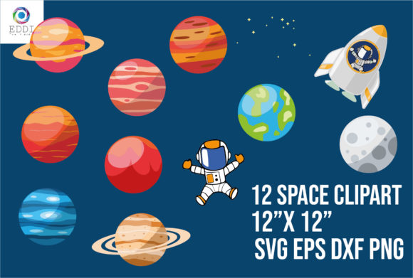 Space Clip Art Graphic Illustrations By EDDI
