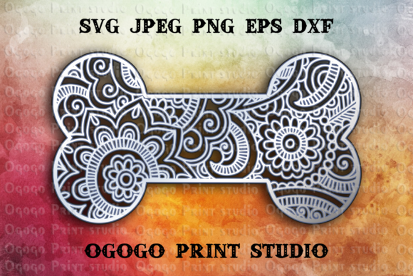 Bone Graphic 3D SVG By Ogogo Print