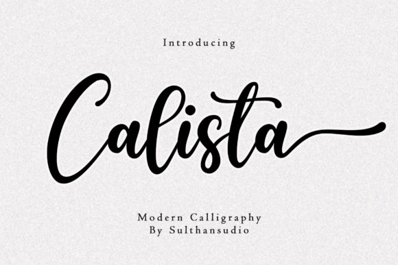 Calista Script Fonts Font Door Sulthan Studio