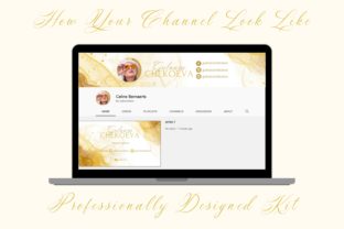 Golden YouTube Branding Kit Canva DIY Graphic Graphic Templates By graphicriverart 7