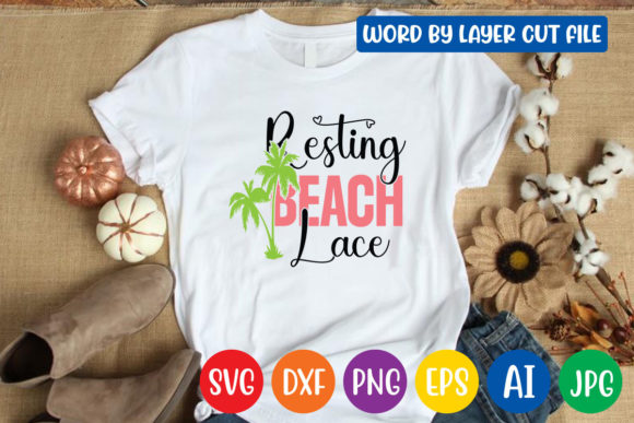 Resting Beach Lace Svg Design Illustration Artisanat Par CraftZone