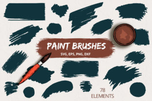 Hand Drawn Paint Brushes & Paint Strokes Graphic Illustrations By Kirill's Workshop 1