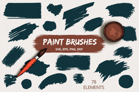 Hand Drawn Paint Brushes & Paint Strokes Graphic Illustrations By Kirill's Workshop
