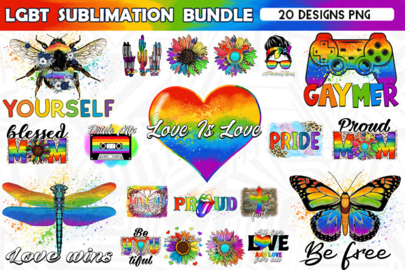 LGBT Sublimation PNG Bundle Bundle By Zanynoti