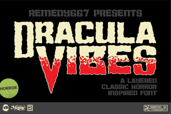 Dracula Vibes Display Font By remedy667