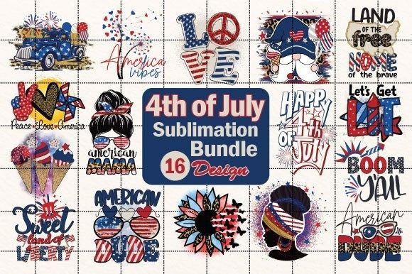 4th of July Sublimation Bundle Graphic Crafts By Moriom's Design