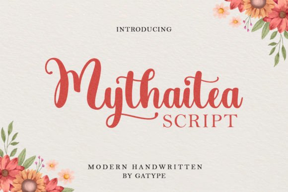 Mythaitea Script & Handwritten Font By gatype