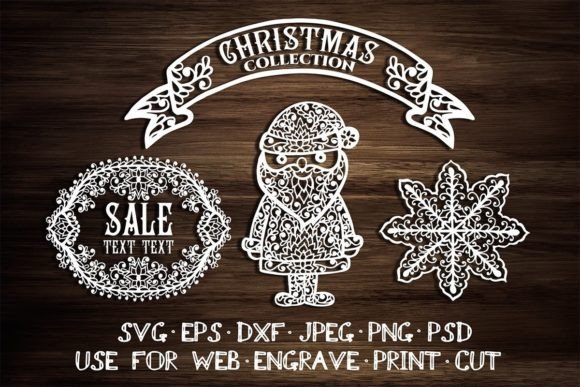 Christmas Element Templates Graphic Crafts By AV Design