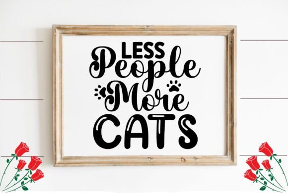 Less People More Cats Gráfico Manualidades Por Ak Artwork