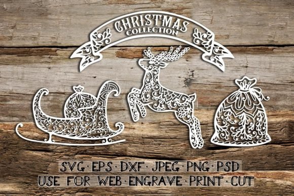 Set of Christmas Templates Graphic Crafts By AV Design