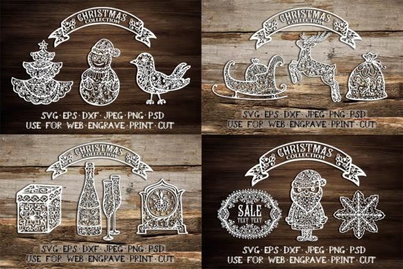 Set of Christmas Templates Graphic Crafts By AV Design
