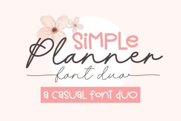 Simple Planner Script Fonts Font Door BitongType