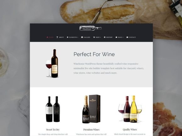Wine WordPress Theme Graphic WordPress By Visualmodo WordPress Themes
