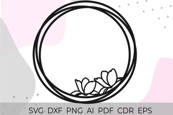 Circle Frame Svg, Dudle Circle Frame Svg Graphic Crafts By dianalovesdesign