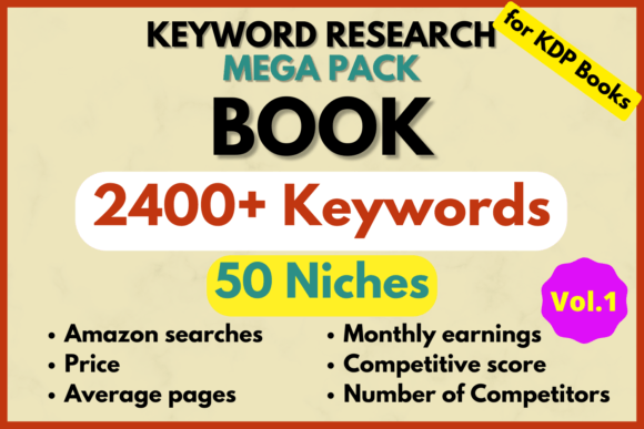 2400+ KDP Keywords Book Mega Bundle Graphic KDP Keywords By Deleya Design