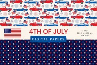 4th of July Patriotic Seamless Patterns Graphic Patterns By Julia Dreams 5