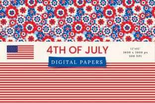 4th of July Patriotic Seamless Patterns Graphic Patterns By Julia Dreams 6