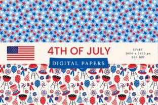 4th of July Patriotic Seamless Patterns Graphic Patterns By Julia Dreams 7