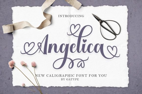 Angelica Script & Handwritten Font By gatype