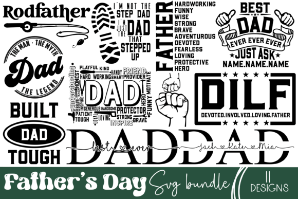 Fathers Day Bundle  Graphic Crafts By Rumi Design