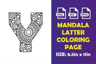 MANDALA LATTER COLORING PAGE Graphic Coloring Pages & Books By HASNAB