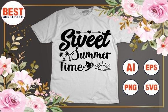 Sweet Summer Time Grafica Creazioni Di Best T-Shirt Bundles
