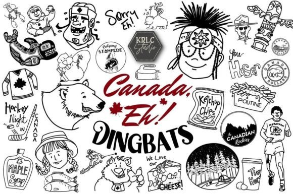 Canada Eh Fuentes Dingbats Fuente Por KRLC Studio