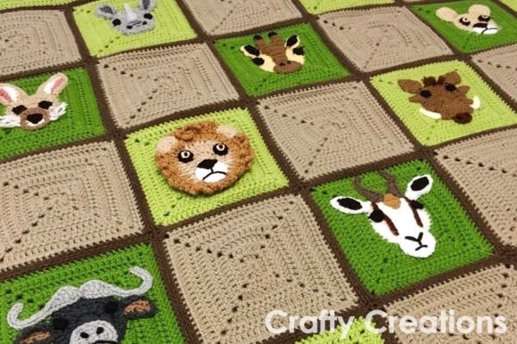 South African Safari Blanket Graphic Crochet Patterns By Crafty Creations