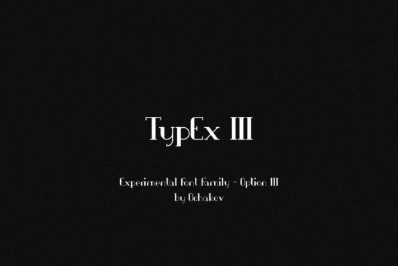 Typex III Font Slab Serif Font By ochakov