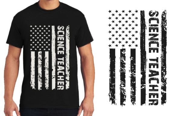 American Science Teacher T Shirt Design Illustration Designs de T-shirts Par teestore