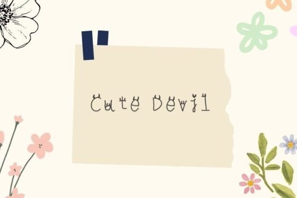 Cute Devil Fuentes Decorativas Fuente Por Awesome Graphics