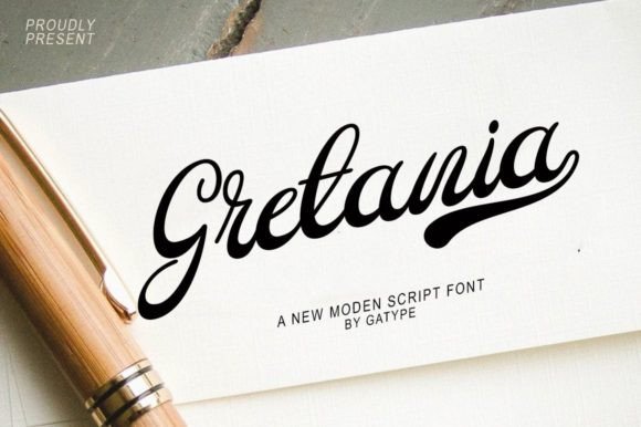 Gretania Script & Handwritten Font By gatype