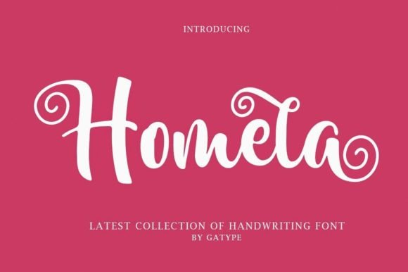 Homela Script & Handwritten Font By gatype