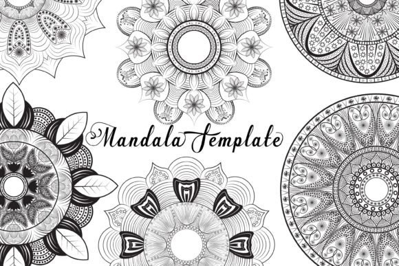Mandala Set Graphic Print Templates By aistrive