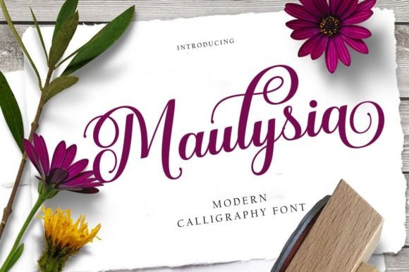 Maulysia Script & Handwritten Font By gatype
