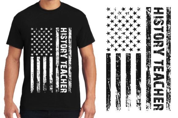 USA History Teacher T Shirt Design Illustration Designs de T-shirts Par teestore