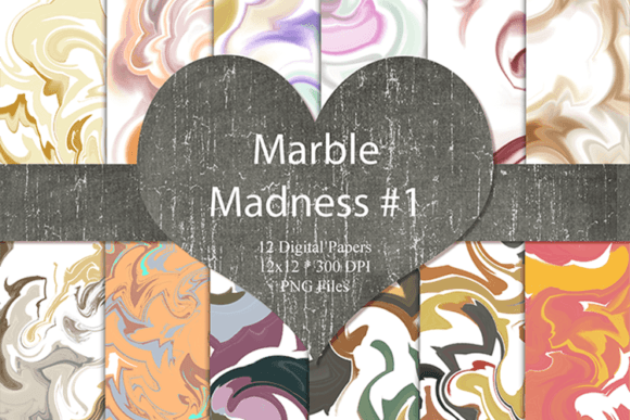 Colorful Marbled Papers Graphic Backgrounds By Whiskey Black Designs