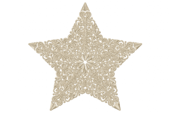 Star Navidad Diseño de Bordado Por Reading Pillows Designs