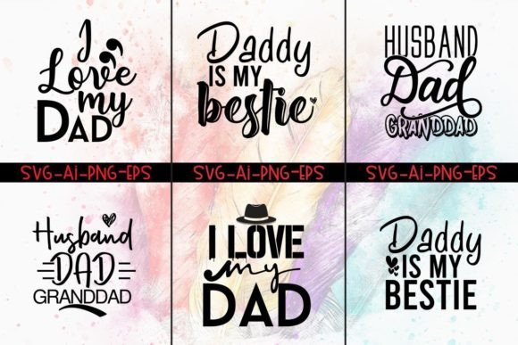 Dad Bundle | Father's Day Grafik T-shirt Designs Von Pro Design