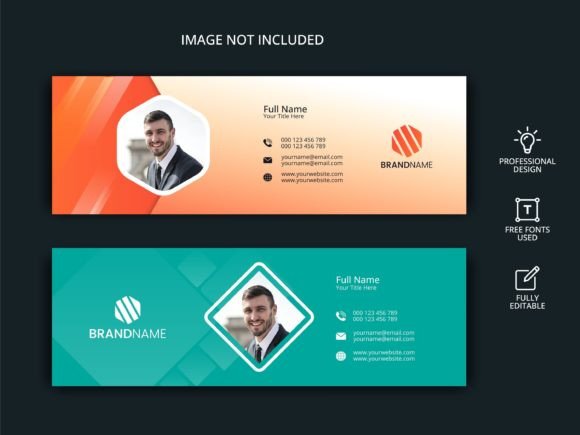 Email Signature or Email Footer Banner Graphic Email Templates By faysalrean