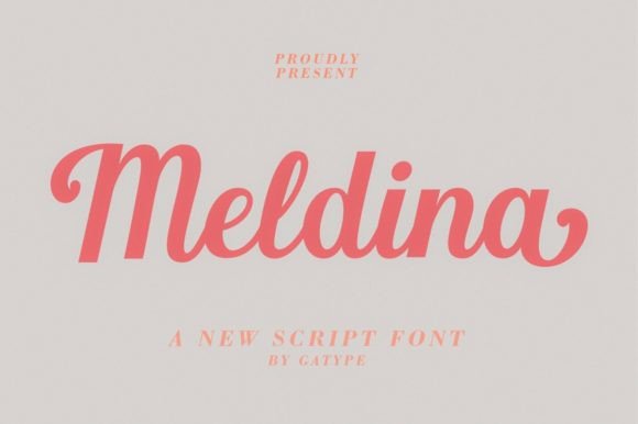 Meldina Script & Handwritten Font By gatype