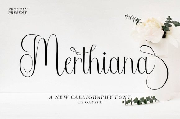Merthiana Script & Handwritten Font By gatype